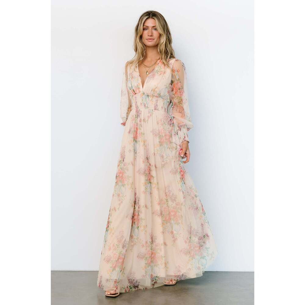 Baltic Born Layla Tulle Maxi Dress | Romantic Floral Size M NWT